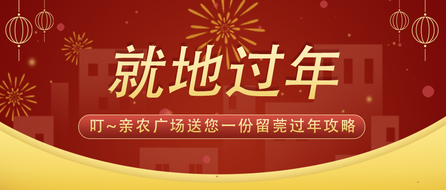 叮~亲农广场送您一份留莞过年攻略